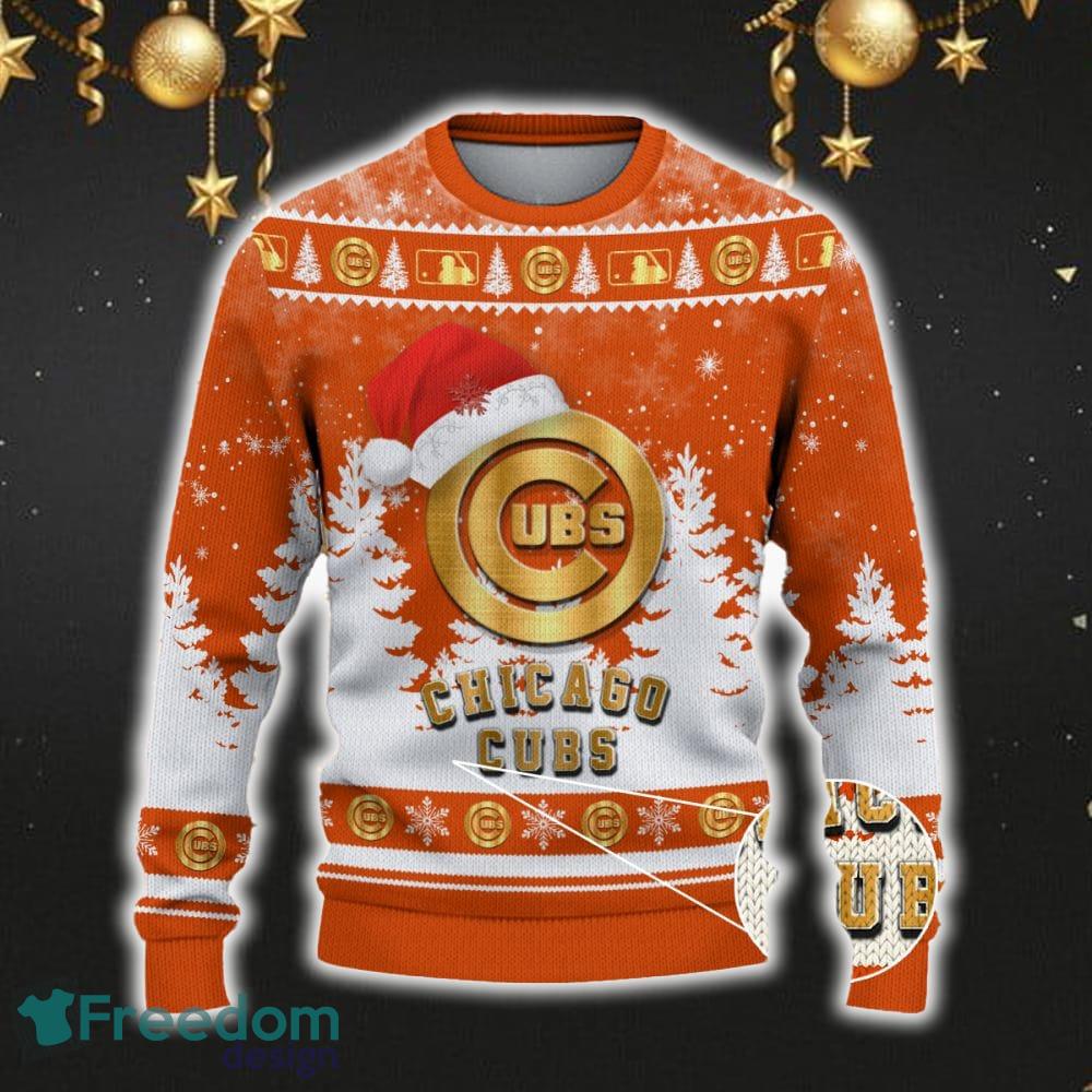Chicago Cubs Car For Fans 3D Sweater Ugly Christmas Santa Hat Tree Gift For Men Women image Chicago Cubs Car For Fans 3D Sweater Ugly Christmas Santa Hat Tree Gift For Men Women - Chicago Cubs Ugly Christmas Sweater_2