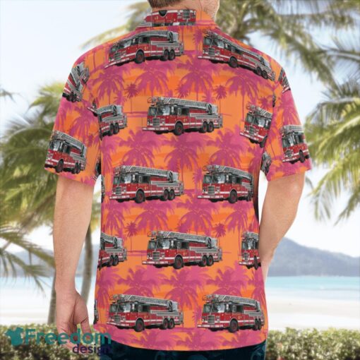 Chicago Fire Department CFD Illinois Truck Summer Hawaiian Shirt Product Photo 2