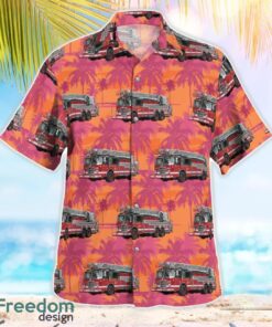 Chicago Fire Department CFD Illinois Truck Summer Hawaiian Shirt Product Photo 3