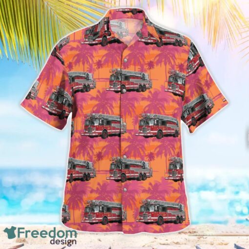 Chicago Fire Department CFD Illinois Truck Summer Hawaiian Shirt Product Photo 3