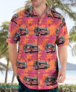 Chicago Fire Department CFD Illinois Truck Summer Hawaiian Shirt Product Photo 4