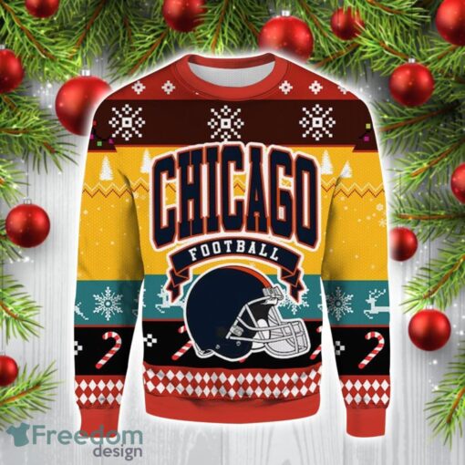 Chicago Football Christmas Gift Ugly Christmas Sweater For Men And Women Product Photo 1