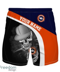 Chicago Hawaiian Shirt And Beach Shorts personalized name and number Skull Printed Halloween Gift