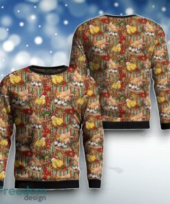 Christmas Chicken And Chicks Leopard Seamless Pattern Sweater For Men Women Christmas Chicken And Chicks Leopard Seamless Pattern Sweater For Men Women