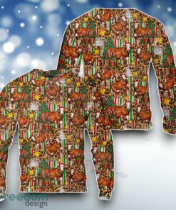 Christmas Leopard Cow Sweater For Men Women
