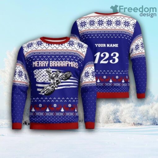 Christmas Motocross Rider 14 Custom Christmas Ugly Sweater For Fan Gift Christmas Product Photo 1