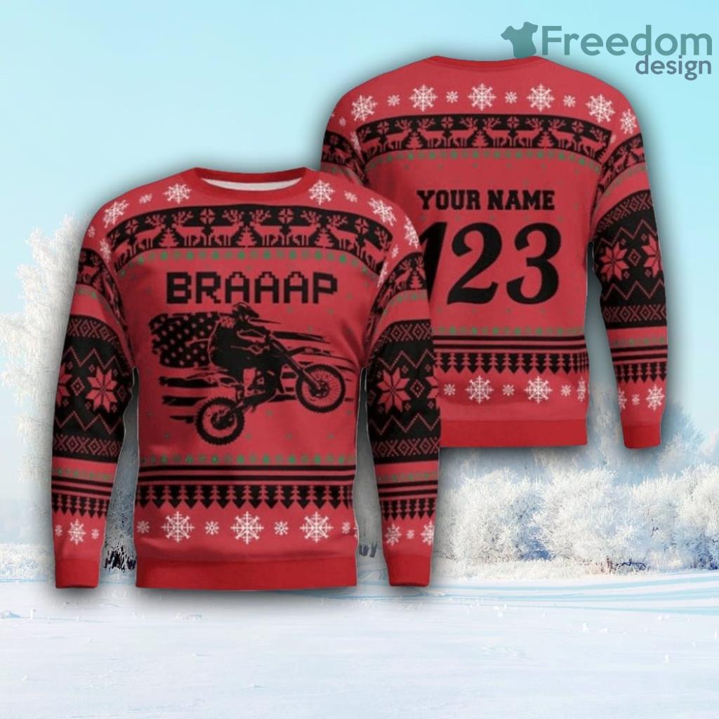 Christmas Motocross Rider 5 Custom Christmas Ugly Sweater For Fan Gift Christmas Product Photo 1