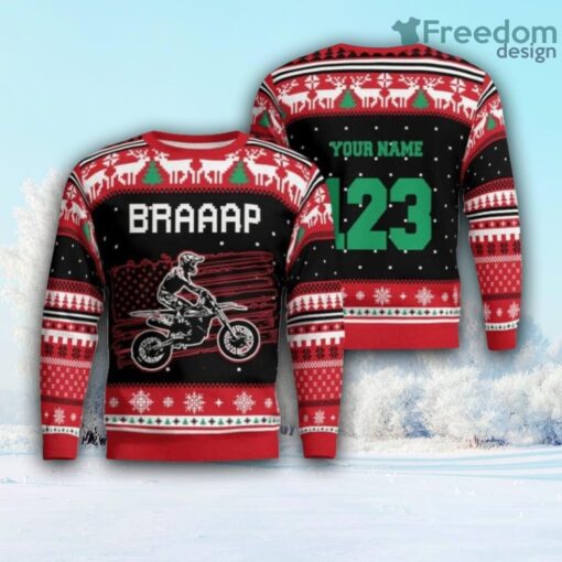 Christmas Motocross Rider 7 Custom Christmas Ugly Sweater For Fan Gift Christmas Product Photo 1