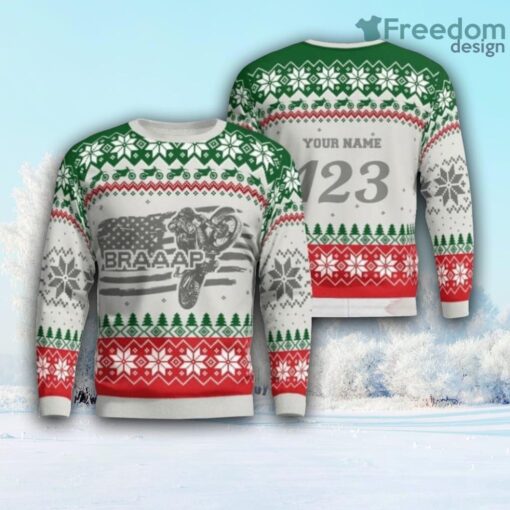 Christmas Motocross Rider 9 Custom Christmas Ugly Sweater For Fan Gift Christmas Product Photo 1