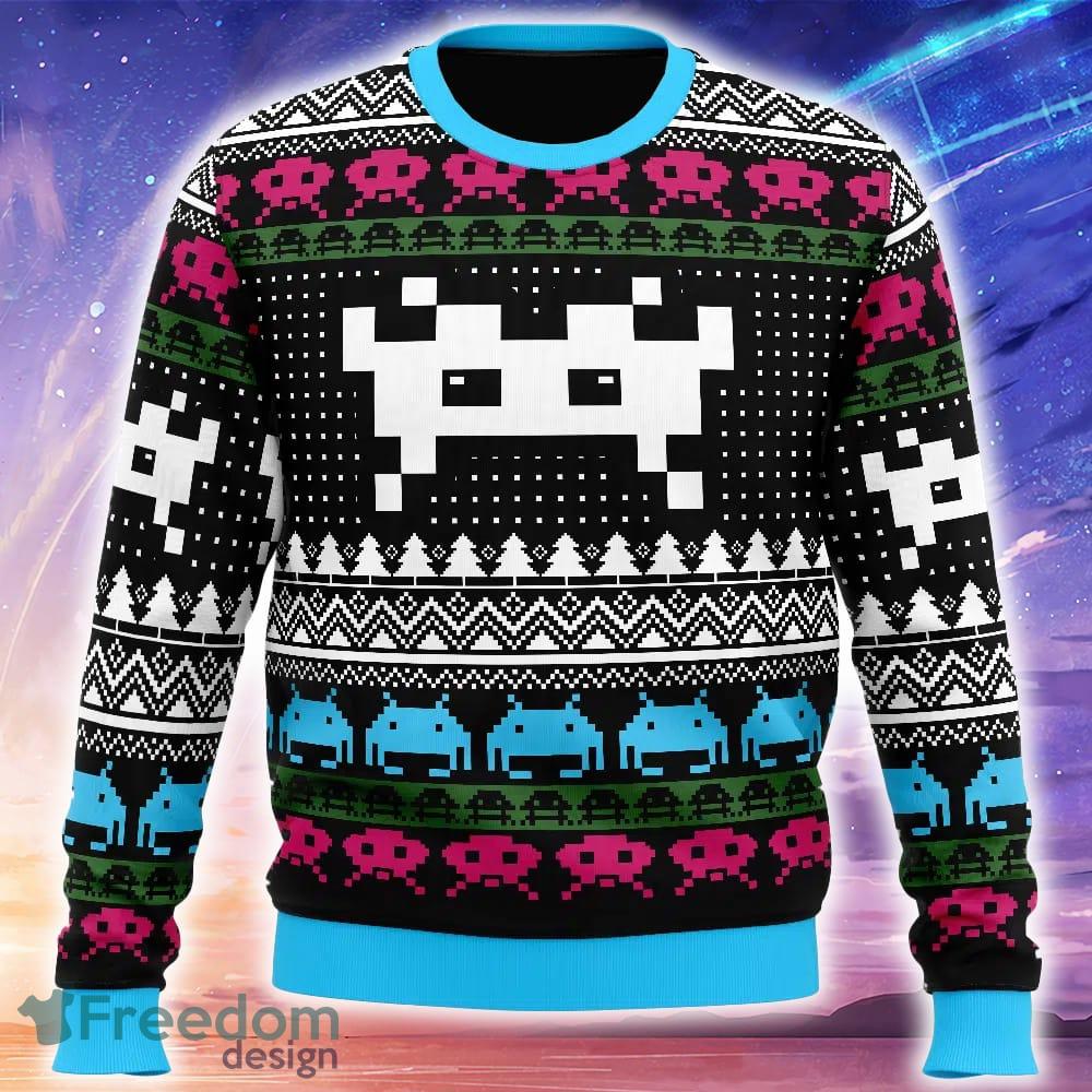 Christmas Space Invaders Ugly Christmas Sweater Trending Holidays For Men Women Fans image Christmas Space Invaders Ugly Christmas Sweater Trending Holidays For Men Women Fans - Christmas Space Invaders Ugly Christmas Sweater_1