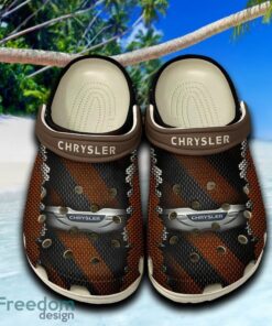 Chrysler Trendsetting Clogs Shoes Brown Beach Logo Car For Fans Hot Holidays Gift Clogs Shoes