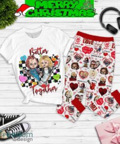 Chucky Valentine Better Together Fleece Pajamas Set For Christmas - Chucky Valentine Better Together Fleece Pajamas Set-2