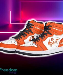 Cincinnati Bengals Air Jordan Hightop Shoes New Custom Name For Fans Gift Sneaker - Cincinnati Bengals Air Jordan Hightop Shoes Photo 5