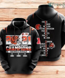 Cincinnati Bengals American Football Conference Champions All Over Print 3D Black