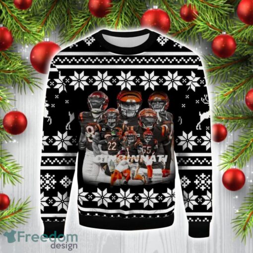 Cincinnati Bengals Color Splash Christmas Gift Ugly Christmas Sweater For Men And Women Product Photo 1