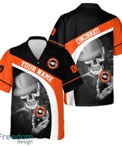 Cincinnati Hawaiian Shirt And Beach Shorts personalized name and number Skull Printed Halloween Gift Product Photo 2