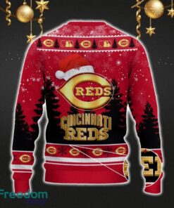 Cincinnati Reds Car For Fans 3D Sweater Ugly Christmas Santa Hat Tree Gift For Men Women - Cincinnati Reds Ugly Christmas Sweater_3