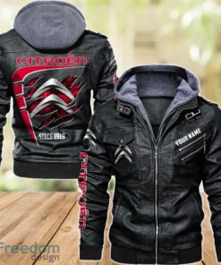 Citroen 2D Leather Jacket For Men Custom Name Special Gift Ideas Product Photo 1