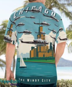 City of Chicago Fire Department Bell 412EP Hawaiian Shirt Beach Summer Shirt Product Photo 2