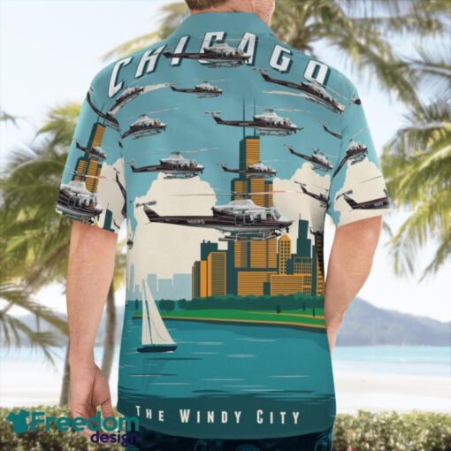 City of Chicago Fire Department Bell 412EP Hawaiian Shirt Beach Summer Shirt Product Photo 2