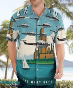 City of Chicago Fire Department Bell 412EP Hawaiian Shirt Beach Summer Shirt Product Photo 3