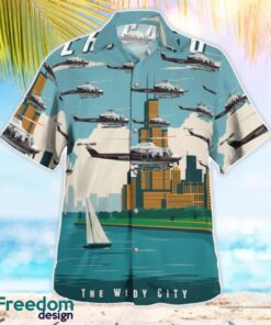 City of Chicago Fire Department Bell 412EP Hawaiian Shirt Beach Summer Shirt Product Photo 4