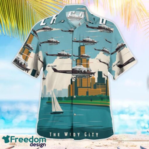 City of Chicago Fire Department Bell 412EP Hawaiian Shirt Beach Summer Shirt Product Photo 4