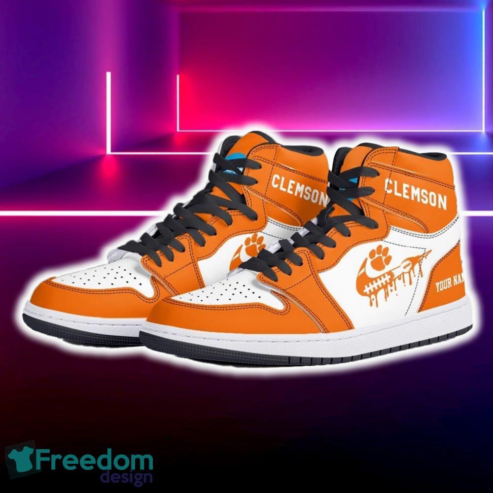 Clemson Tigers Air Jordan Hightop Shoes New Custom Name For Fans Gift Sneaker image Clemson Tigers Air Jordan Hightop Shoes New Custom Name For Fans Gift Sneaker - Clemson Tigers Air Jordan Hightop Shoes Photo 5