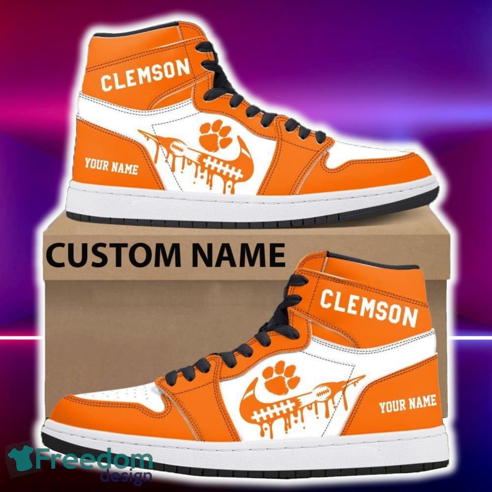 Clemson Tigers Air Jordan Hightop Shoes New Custom Name For Fans Gift Sneaker image Clemson Tigers Air Jordan Hightop Shoes New Custom Name For Fans Gift Sneaker - Clemson Tigers Air Jordan Hightop Shoes Photo 4