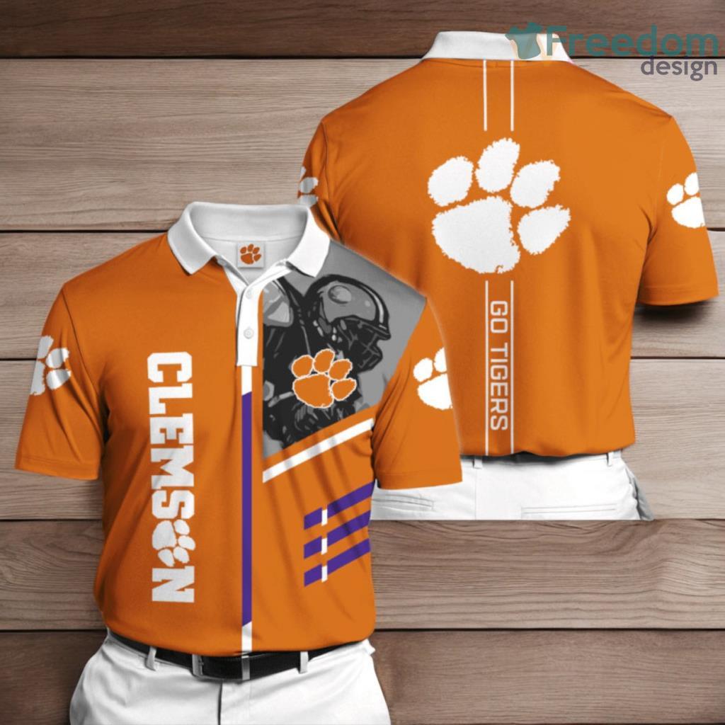 Clemson Tigers Polo 3D Shirt For Fans image Clemson Tigers Polo 3D Shirt For Fans Product Photo 1