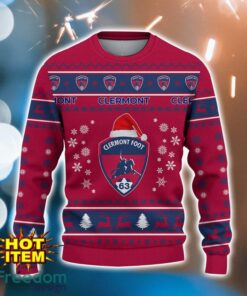 Clermont Foot Auvergne 63 3D Ugly Christmas Sweater For Men And Women Sport Fans Product Photo 2