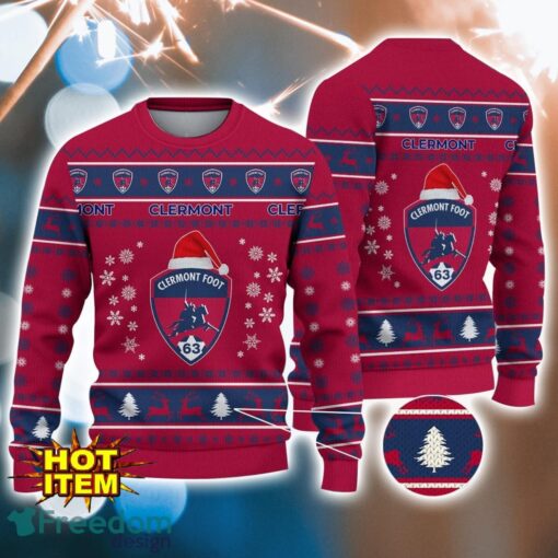 Clermont Foot Auvergne 63 3D Ugly Christmas Sweater For Men And Women Sport Fans Product Photo 1