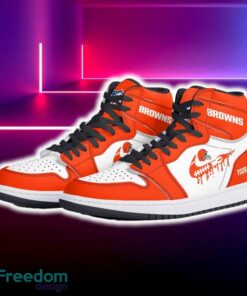 Cleveland Browns Air Jordan Hightop Shoes New Custom Name For Fans Gift Sneaker - Cleveland Browns Air Jordan Hightop Shoes Photo 5