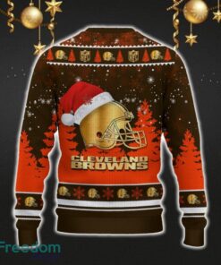 Cleveland Browns Car For Fans 3D Sweater Ugly Christmas Santa Hat Tree Gift For Men Women - Cleveland Browns Ugly Christmas Sweater_3