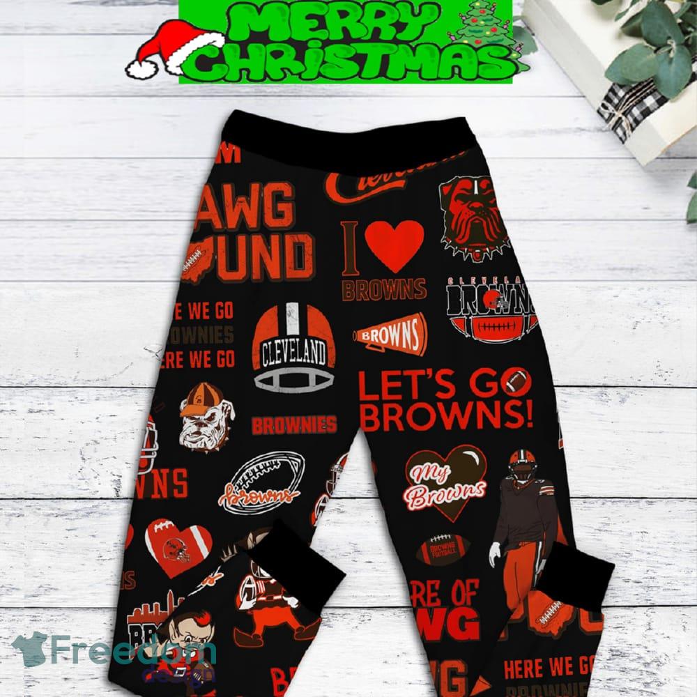 Cleveland Browns Kind Of Girl Fleece Pajamas Set Gift Family image Cleveland Browns Kind Of Girl Fleece Pajamas Set Gift Family - Cleveland Browns Kind Of Girl Fleece Pajamas Set-2