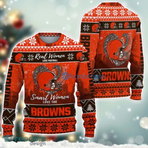 Cleveland Browns Logo Ugly Christmas Sweater For Fans Men And Women Christmas Gift Ideas Product Photo 2