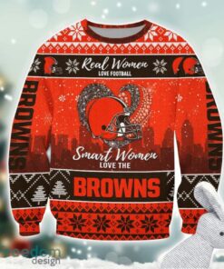 Cleveland Browns Logo Ugly Christmas Sweater For Fans Men And Women Christmas Gift Ideas