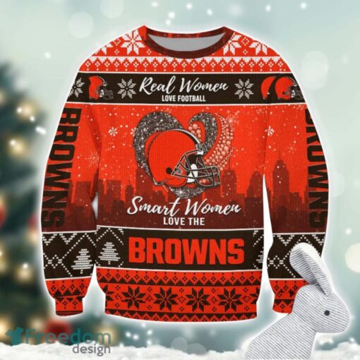 Cleveland Browns Logo Ugly Christmas Sweater For Fans Men And Women Christmas Gift Ideas Product Photo 1