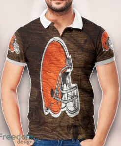 Cleveland Browns Logo Wooden 3D Printed Polo Shirt Unisex Clothes For Men Women