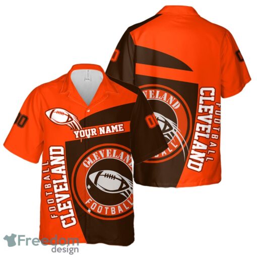 Cleveland Football Team Hawaiian Shirt And Shorts 3D Printed Team Gift Product Photo 1