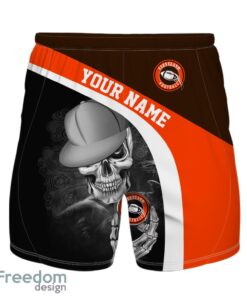 Cleveland Hawaiian Shirt And Beach Shorts personalized name and number Skull Printed Halloween Gift