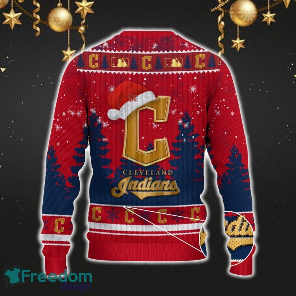 Cleveland Indians Car For Fans 3D Sweater Ugly Christmas Santa Hat Tree Gift For Men Women image Cleveland Indians Car For Fans 3D Sweater Ugly Christmas Santa Hat Tree Gift For Men Women - Cleveland Indians Ugly Christmas Sweater_3