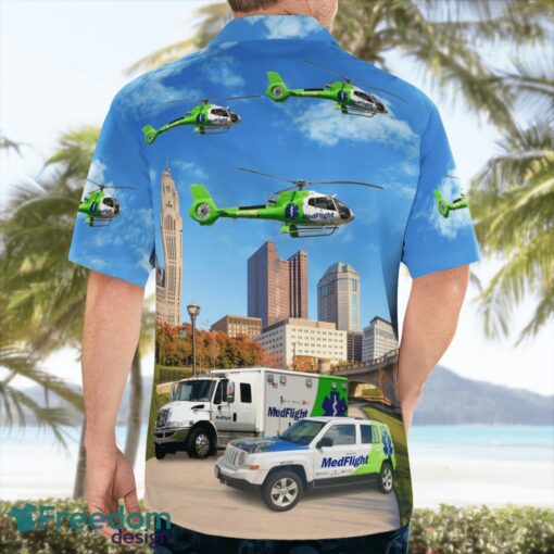 Columbus, Ohio, MedFlight Hawaiian Shirt Product Photo 2