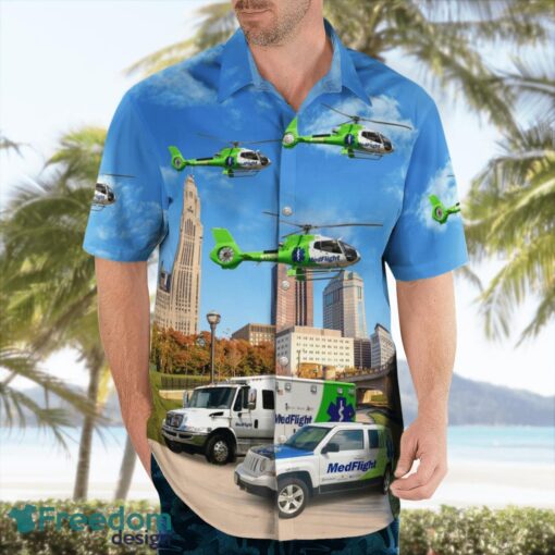 Columbus, Ohio, MedFlight Hawaiian Shirt Product Photo 4