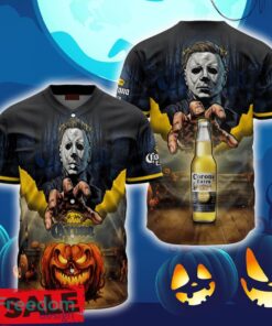 Corona Extra Halloween Michael Myers Baseball Jersey Shirt New All Over Print
