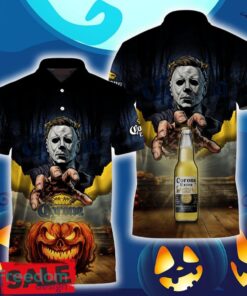 Corona Extra Halloween Michael Myers Polo Shirt For Men Women Gift Christmas Holidays