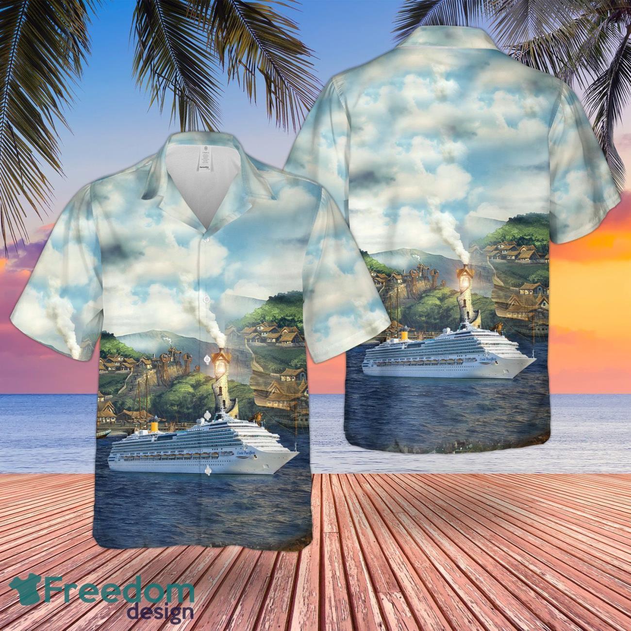 Costa Crociere Costa Pacifica Summer Hawaiian Shirt image Costa Crociere Costa Pacifica Summer Hawaiian Shirt Product Photo 1