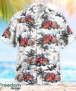 Coweta County Fire Rescue 3D Summer Aloha Hawaiian Shirt Product Photo 2