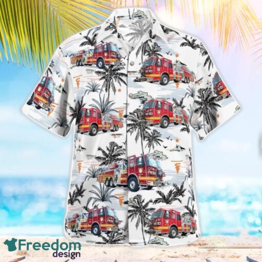 Coweta County Fire Rescue 3D Summer Aloha Hawaiian Shirt Product Photo 2