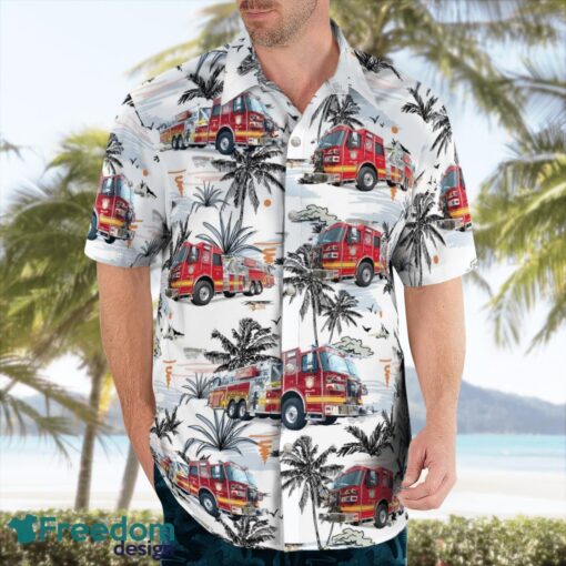 Coweta County Fire Rescue 3D Summer Aloha Hawaiian Shirt Product Photo 3